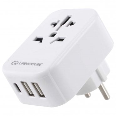 Europe Travel Adaptor + USB