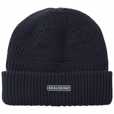 Gressenhall Waterproof Cold Weather Textured Stripe Roll Cuff Beanie