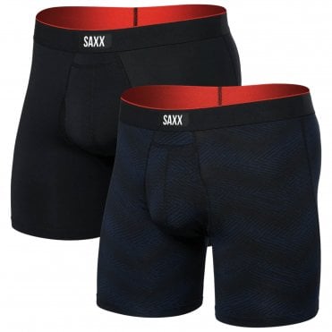 Mens Multi Sport Mesh Boxer Brief Fly 2 Pack