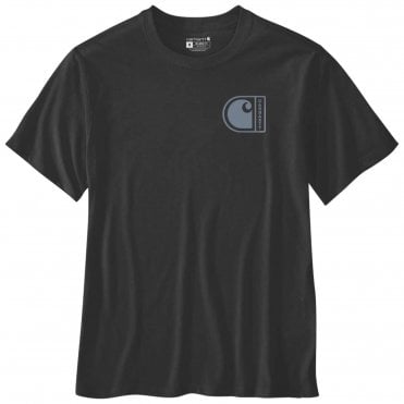 Mens Relaxed Fit Lightweight Short Sleeve Graphic T Shirt