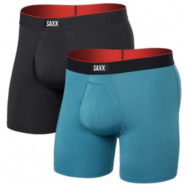 Multi Sport Mesh Boxer Brief Fly 2 Pack