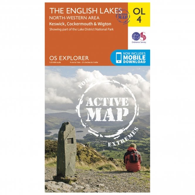 Ordnance Survey Explorer Active 4 Lake District - North Western