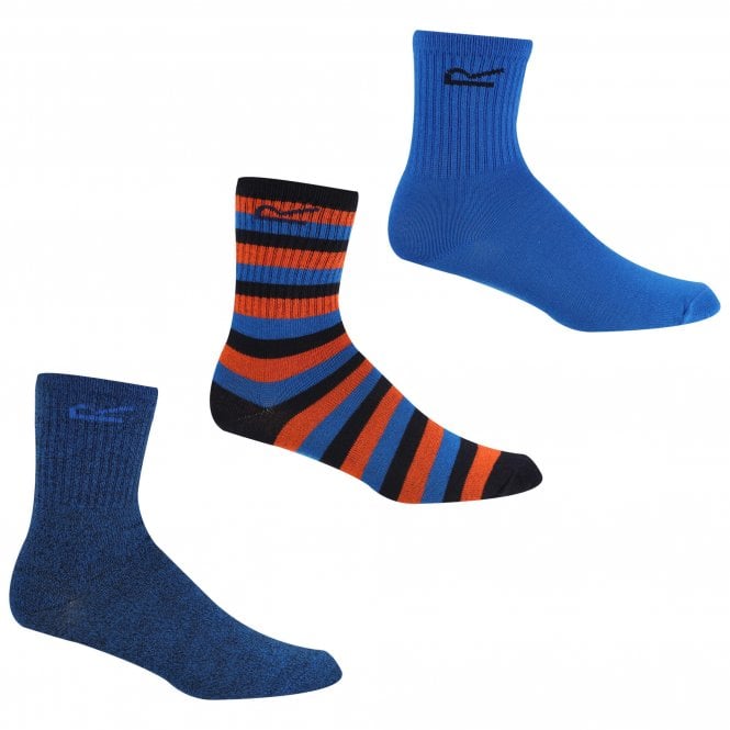 Regatta Childrens 3 Pair Outdoor Sock