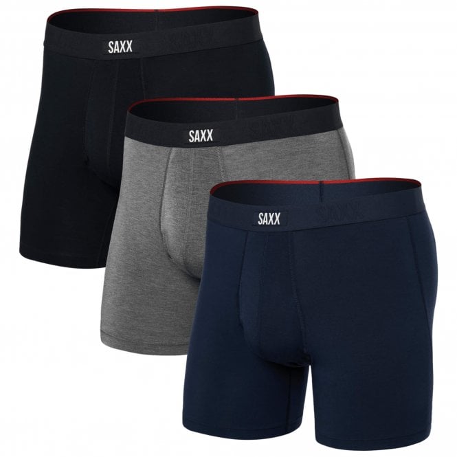Saxx Mens Vibe Xtra Boxer Brief Fly 3 Pack