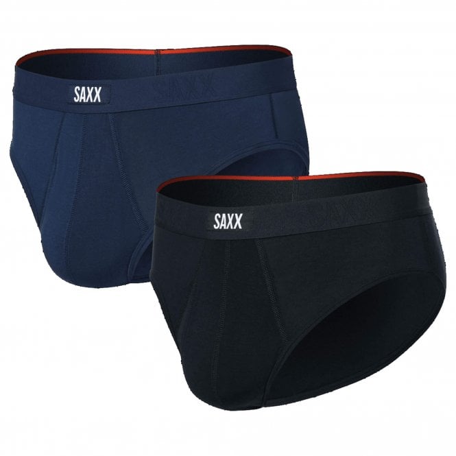 Saxx Mens Vibe Xtra Soft Comfort Brief Fly 2 Pack