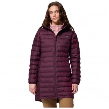 Womens Lake 22 II Down Long Hooded Jacket